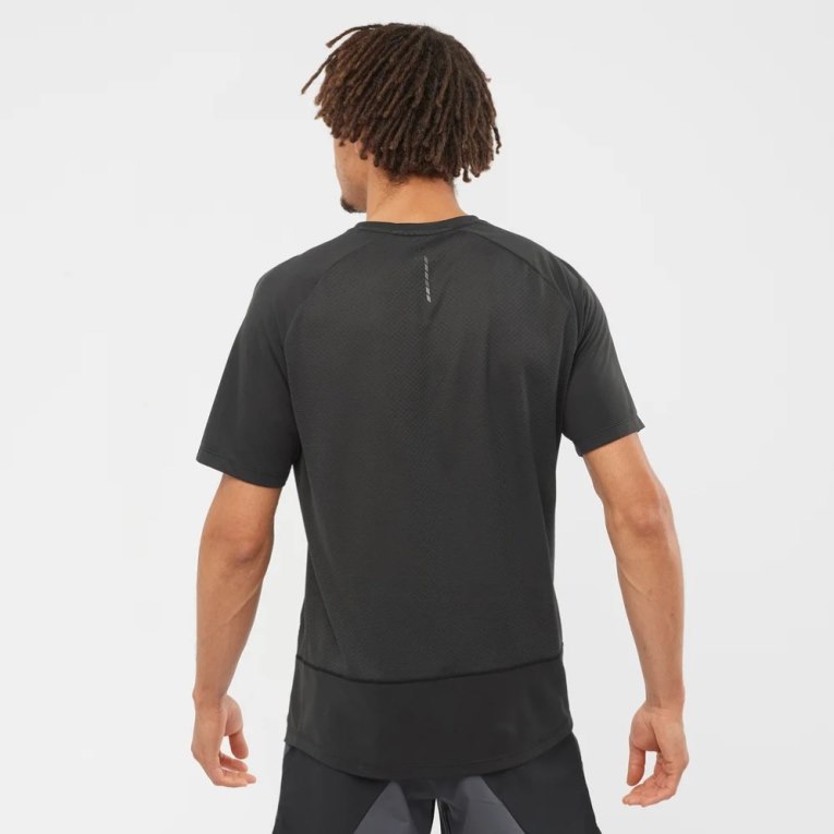 Camiseta Salomon Cross Rebel Corta Sleeve Hombre Negros | MX ZQNV705